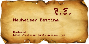 Neuheiser Bettina névjegykártya