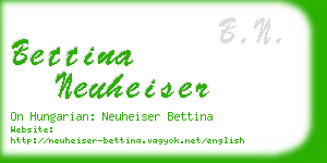 bettina neuheiser business card
